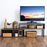 アイリスプラザ 伸縮テレビ台 テレビ台 テレビボード ローボード 伸縮 角度自由 幅約75～133cm ブラウン PSTD75 ~SMART COLLECTION~