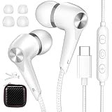 ASKUBSKU タイプｃイヤホン 有線 マイク付き 金属外殻設計 対応iphone 15 pro max/plus/Google Pixel Tablet 8 7a 6a/GalaxyTab S9 Ultra s23+ A54 対応Oppo Reno7A ipad 10 Air 4 5 USB Type c イヤフォン 通話可能 リモコン操作 カナル型いやほん ギフトブラック