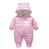 Zhhlinyuan ロンパース カバーオール Newborn ベビー Boy Girl Infant Cute Rabbit Long Sleeve Hooded Romper Jumpsuit B