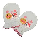 ベビー ミトン 手袋 アンパンマン お顔のひっかき防止に ANPANMAN BANDAI ia1509 ピンク