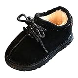 Hzjundasi 冬 赤ちゃん ベビー シューズ 子供たち ボーイズ ガールズ アンチスリップ レザー 防水 最初のウォーキング カジュアル 靴 1-6 年 内側の長さ:17.9cm(7.04in)