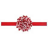 Zhhlaixing ベビー小物 Christmas Baby Girls Elastic Chiffon Silk Flower Headband Hairband Flower Hair Acce