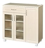 ホワイトナチュラルカウンターワゴンsa-pas90-90w