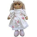 Powell Craft Rag Doll With Flowery Dress White Large 40cm by Powell Craft [並行輸入品]