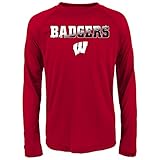 NCAA Wisconsinパフォーマンス長袖Tee M レッド