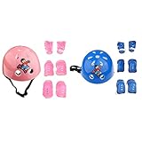 Lovoski 14ピース入り　可愛い　快適　キッズ　スケートボード　ローラースケート　ひざ/肘パッド　ヘルメット　運動護具　