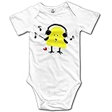カッコいい ボーイとガール アニメーション 音楽が大好き黄色の鳥 Tシャツ カジュアル White Size 18 Months