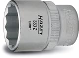 HAZET(ハゼット) ソケット 12角 880Z-17 二面幅:17×差込角:9.5×全長:29.5mm 1個