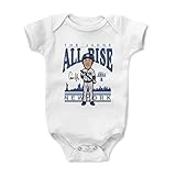 500レベルのアーロン・Judge Baby Onesie – 新しいYork野球ファンギア – アーロン・JudgeトゥーンB ホワイト