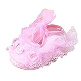 Zhhlinyuan 安定した品質 Newborn Infant ベビー Girl Soft Non-Slip Lace Flower Princess Shoes xsx012