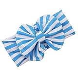 FEITONG ( TM )新しいLovely Baby Girl Bigストライプリボン結び伸縮性ヘッドバンドヘア