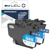 LCL Brother用 ブラザー用 LC416 LC416C 顔料 (2パック シアン) 互換インクカートリッジ 対応機種：Brother DCP-J4140N MFC-J4440N MFC-J4540N MFC-J4940DN DCP-J4143N MFC-J4443N MFC-J4543N