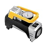 B Baosity エアコンプレッサー　ポータブル　タイヤ　空気入れ　多機能　小型　12V　電動エアーポンプ　インフレータ　自転車 車 バイク用　