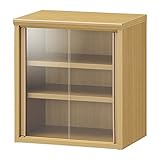 白井産業 【SHIRAI】 ミニ食器棚 小さなカップボード ガラスの引戸 ウェブラン WVR-4545G