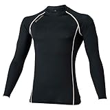 [コーコス信岡] コンプレッション 【ニオイクリア】 パワーサポート 長袖 消臭 ストレッチ 吸汗速乾 UVカット 接触冷感 ワーク 春夏秋冬 GLADIATOR(グラディエーター) ハニカムブラック SS