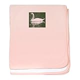 CafePress – ボストンSwan II – スーパーソフトベビー毛布、新生児おくるみ ピンク 05454642786832E