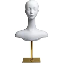 Amazon.co.jp: マネキンヘッド 白いプラスチック製の女性のマネキン