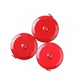 60-inch 1.5 MeterソフトRetractable測定テープ、ポケット、ボディTailor裁縫クラフト布テープメジャー 150cm レッド