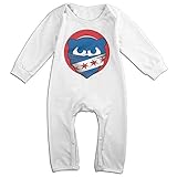 面白い ボーイとガール 人気野球チーム シカゴ カブス 半袖ロンパース 体に合う White Size 18 Months