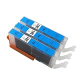 BCI-381XL キヤノン用 互換 インクカートリッジ シアン BCI-381XLC×3 大容量 残量表示 個包装 対応機種：PIXUS TR8630a TR703a TR8630 他【YUBOYA】