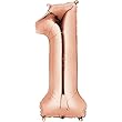 Amscan Number 1 Rose Gold Giant 35" Supershape Foil Balloon