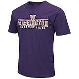 Washington Huskies大人用NCAAソフトヴィンテージロゴTシャツ – パープル X-Large
