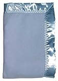 Raindrops Fleece Crib Blanket, Blue