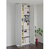 扉付きラック 本棚 書棚 突っ張り 1cmピッチラック　扉　幅86　セット