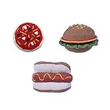 Estella gift-food Hand Knit Food Lover Organic Cotton Rattle Toy Newborn Baby Gift Set [並行輸入品]