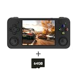 ANBERNIC RG35XX H ハンドヘルドゲーム機 Linuxシステム 3.5インチIPSOCAフルスクリーン WIFI/Bluetooth 4.2多人対戦 日本語対応 3300mAh 64GB ブラック