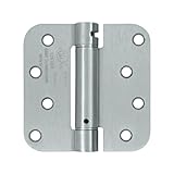 Deltana dsh4r5 4 " x 4 "ほぞ穴スプリングヒンジwith 5 / 8 "半径コーナー – Singleヒンジ DSH4R526D 1