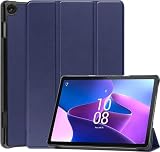 LAVIE Tab T10 (T1055/EAS,TAB10/F02) 用の ケース NEC LAVIE Tab T10 T1055/EAS TAB10/F02 ケース 新型 カバー NEWモデル スタンド機能付き 保護ケース 三つ折 薄型 高級PU レザー 全面保護型 NEC LAVIE Tab T10 T1055/EAS 用の 対応 (ネービーブルー)