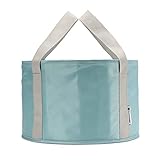 OBEST 折りたたみ バケツ 洗い桶 柔らかい 足湯 洗面器 ミニ 軽量 コンパクト 携帯便利 出張 旅行 ブルー