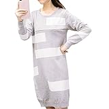 マタニティ ワンピース チュニック ボーダー 授乳服 授乳口 長袖 大サイズ 修身 可愛い
