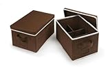 Badger Basket Folding Storage Baskets with Adjustable Dividers, Espresso, Medium, 2 Count by Badger 