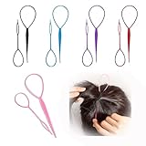 YJRUNFU くるりんぱ スティック ヘアアレンジ アレンジスティック お団子 髪造形 ヘアデザイン 多機能ヘアスティック 初心者 サロン 美容院 レディース 家庭用 業務用 大小のセット （5色計5セット）