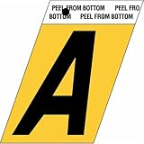 hy-ko gr-10 / A Aluminum角度カットwith Letter A、1.5インチ、ブラック