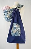 Palm and Pond echarpe de portage - Motif cashemire bleu fonce