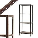 スマートラック NSTRK-537 幅60×奥行45×高さ154.5cm 4段 ブラウン 80㎏/全