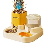 猫用重力式ウォーターディスペンサー 猫の餌やり器 ウォーターディスペンサー | 猫の餌やり器2 in 1 猫の重力フードと水のボウル - 自