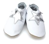 【英国製カーフレザーベビーシューズ】《きらきら星/シルバー twinkle white/silver 》