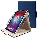 エレコム iPad Pro 11 第3/2世代 (2021/2020年) フラップケース ソフトレザー 360度回転 ネイビー TB-A20PM360NV