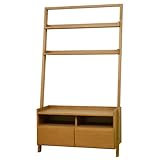 ライフスタイリングショップ ローボード テレビ台 木製 立てかけシェルフ 幅100 ライトブラウンLS-513LB