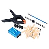 AUTOTOOLHOME 木工用ドリルビット 治具 ホールソーセット クランプ 穴鋸 穴あけ工具 9.5mmラウンドハンドルのドリルビット PH2六角軸クロスのドライバービット 電動ドリル用