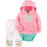 Carter's(カーターズ) 3ピースネオンリトルジャケットセット ピンク 上下セット 24ヶ月【並行輸入】