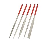 uxcell　ダイヤモンドヤスリ　針セット　ラウンド・ファイル　プラスチックで被覆したグリップ