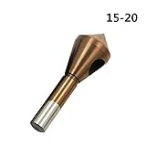 hss co m35皿バリ取りドリルビット金属テーパーステンレス鋼ホールソーカッター面取りパワードリルツール-Brown 15 20