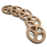 Kissteether 5pcs 手作り木製オーガニックセーフベビーテザーピースサインペンダントオーガニックナチュラルブナ木製玩具ハンドカット動物DIYベビーテザー看護アクセサリー (5pcs)