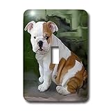 3dRose LLC lsp_4116_1 British Bulldog Puppy, Single Toggle Switch