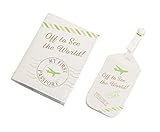 Lillian Rose Luggage Tag and Passport, Tan/World, 6.75" x 5.75" by Lillian Rose [並行輸入品]